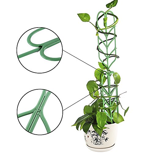 ASSR Garden Trellis, DIY Garden Plant Pot Leaf Shape Mini Climbing Trellis Plant Support(6 Pack) - Thumbnail 2