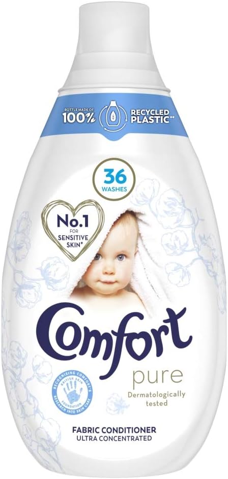 Comfort Pure Ultra-Concentrated Fabric Conditioner dermatologically tested gentle next to sensitive skin 6x 540 ml (216 washes)