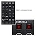 VETOMILE Waterproof 3PIN 8 Gang Marine Boat Rocker Switch Panel with Circuit Breaker Overload Protection and LED Rocker Indicator for 12V-24V Vehicles RV Car Truck Trailer
