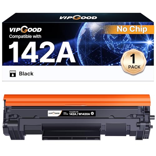 VIPGOOD 142A W1420A Toner Compatibile per HP 142A W1420A 142X W1420X Cartucce di Toner per Laserjet Pro M110w M110we M110 MFP M140w M140we M140 M139w M139we M139 (1 Nero, Senza Chip)