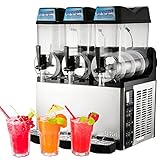 VBENLEM Commercial Slushy Machine110V 600W Frozen Drink Machine Commercial Slushy Maker for Supermarkets Cafes Restaurants Snack Bars 12Lx3Tank