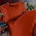 Elegant Comfort 1500 Premier Hotel Quality 4-Piece Bed Sheet Sets, Deep Pockets - Luxurious Wrinkle Free & Fade Resistant, Queen, Rust/Orange