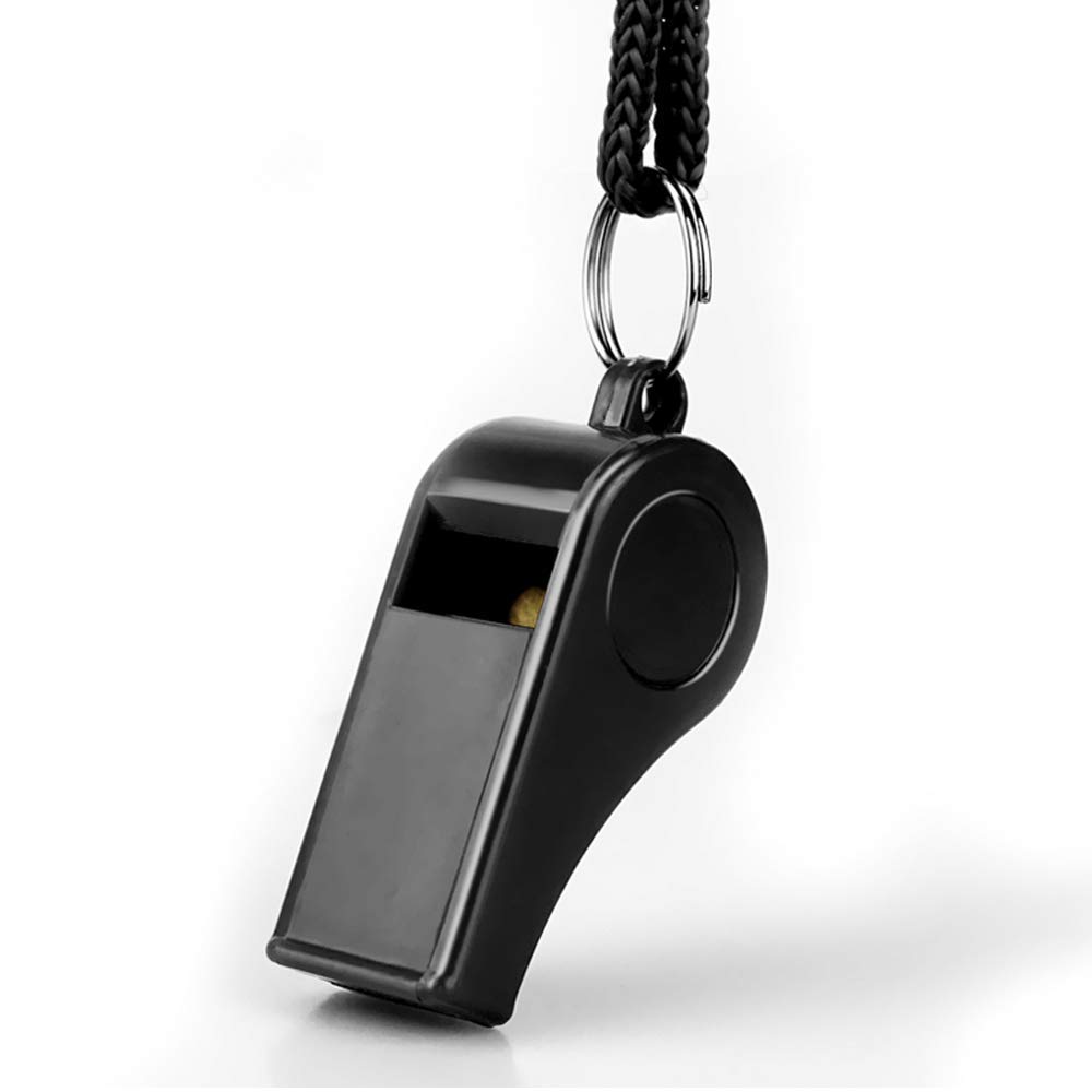 Whistle, 2 Packs Plastic Sports Whistles with Lanyard, Loud Crisp Sound Whistle Ideal for Coaches, Referees, and Officials