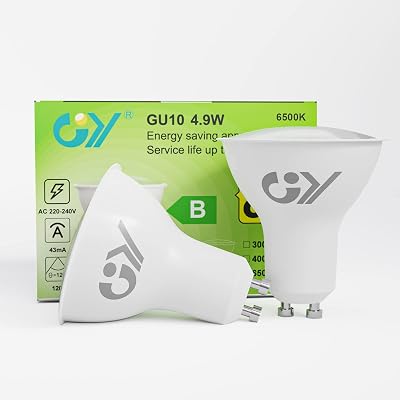 GY GU10 LED Bulb 4.9W 790lm 6500K Cool White Non-Dimmable 2 Pack