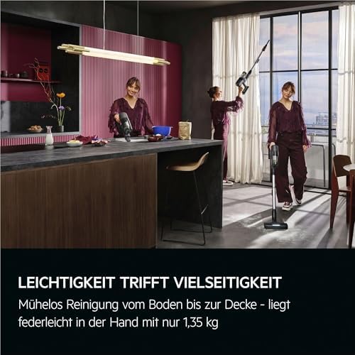Ultimate 7000 GEN2 Akku Staubsauger kabellos, Auto Modus, AllFloor LED Bodendüse für optimale Sicht, leicht 1,35kg Handsauger, starke Reinigung bis zu 40 Min Laufzeit, HEPA-Filter, weiß AP72UB21AM
