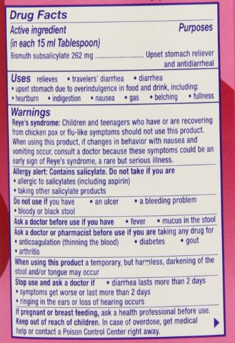 Pepto-Bismol Cherry Liquid, 16 Oz (Pack of 3) - Upset Stomach & Diarrhea Relief - Image 2
