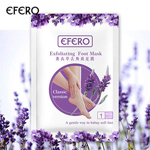 Foot Peel Mask, Cracked Heel Treatment Foot Peeling Mask Dead Skin Remover for Feet Baby Soft Foot Mask 1 Pair (B)