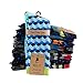 12 Pack Men’s Dress Crew Socks - Assorted Patterns and Colors - By Bond St.