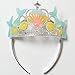 Jxstar Girls Crown Headband Mermaid Party Costume Supplies Mermaid Tiara Headband Pinkycolor Blue