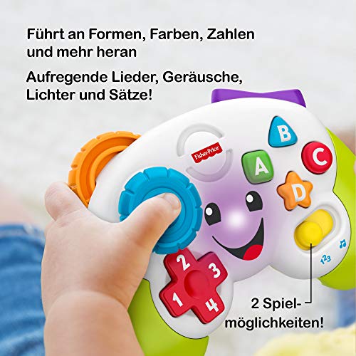 Fisher-Price Lernspaß-Spiel-Controller | Spielzeug mit Musik & Lichtern | Babyspielzeug ab 6 Monate | Spielsachen für Feinmotorik, Zahlen, Formen usw. | Spielzeug ab 6 Monate | Spricht Deutsch, FWG14 – Bild 4