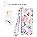 Galaxy S8 Wallet Case, Galaxy S8 Case,MagicSky Premium PU Leather Flip Folio Case Cover with Wrist Strap,Card Slots,Cash Pocket,Kickstand for Samsung Galaxy S8 (Flower)