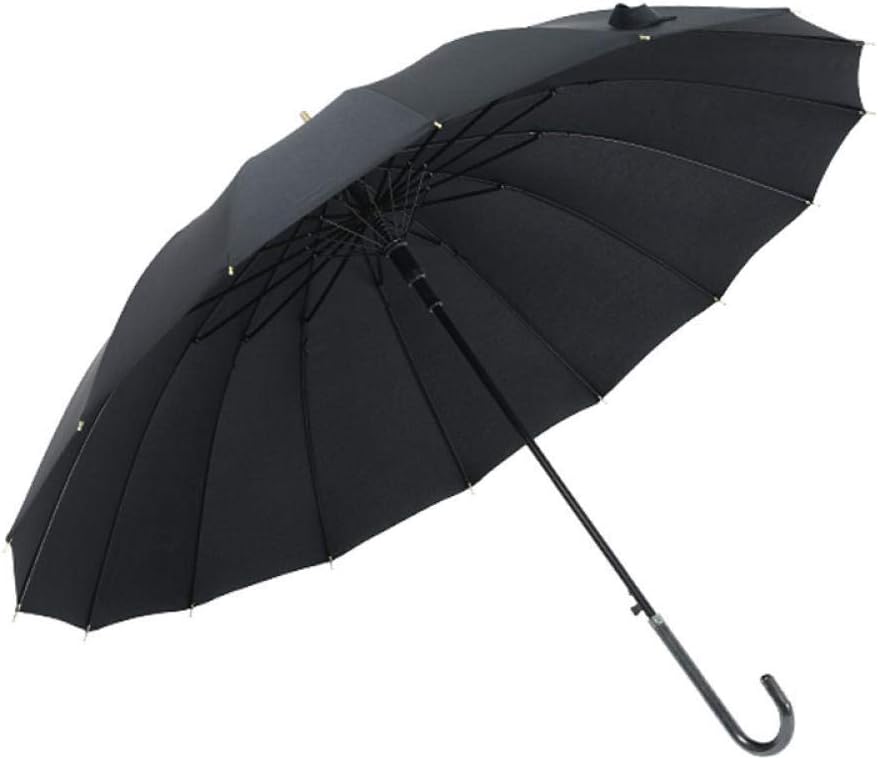 LMM Folding Umbrella Curved Handle Large Umbrella Rain for
