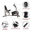 Sunny-Health-Fitness-Magnetic-Recumbent-Bike-Exercise-Bike-136-KG-300-LB-Capacity-Easy-Adjustable-Seat-Monitor-Pulse-Rate-Monitoring-SF-RB4616 Sunny Health & Fitness Essential Heimtrainer mit optionaler exklusiver SunnyFit® App verbesserte Bluetooth-Konnektivität…