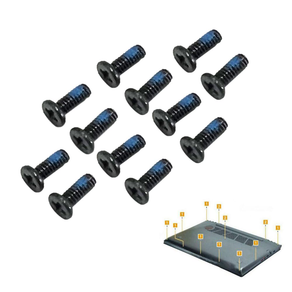 Gintai Pack of 12 Replacement Bottom Cover Shell Plate Screws for Lenovo Y50-70
