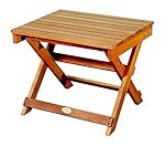 LuuNguyen Outdoor Hardwood Folding Side Table, Natural Wood Finish