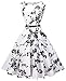 VOGVOG Fedie Women Boatneck Sleeveless Vintage Tea Cocktail Dress with Belt Size S-4XL
