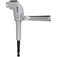 AUCO Durable Right Angle Drill Attachment, Adjustable Drill Adapter, Impact Fit, Max Torque 500 in-lbs (56.5 Nm), All Metal Body & Steel Gear, For Use with Cordless Drill and Impact Driver