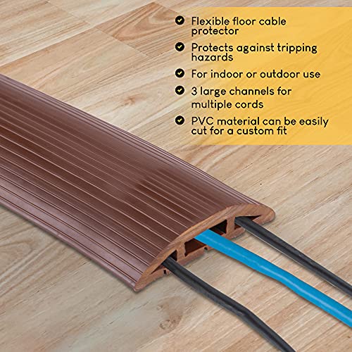 4Foot Cord Cover Floor Cable Management Kit for Indoor or Outdoor
