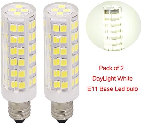 led e11 led light bulbs dimmable mini Candelabra base 120V jd t4 led light bulbs, 50W or 60W halogen bulbs replacement Daylight white color (Pack of 2)