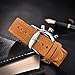 FOVICN Men's  Fashion Business Quartz Watch with Brown Leather Strap Chronograph Waterproof Date Display Analog Sport Wrist Watches, White