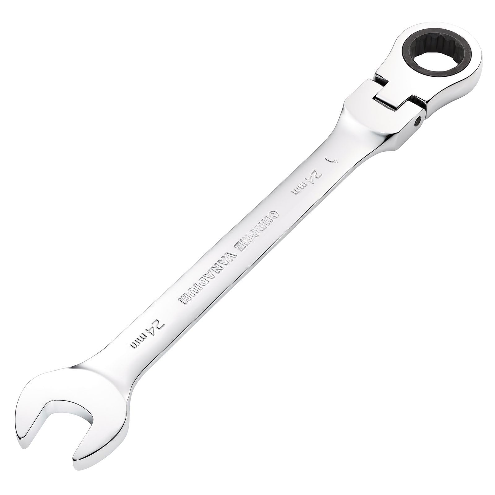 Draper 52025 Hi-Torq Metric Flexible Head Ratcheting Combination Spanner, 24mm