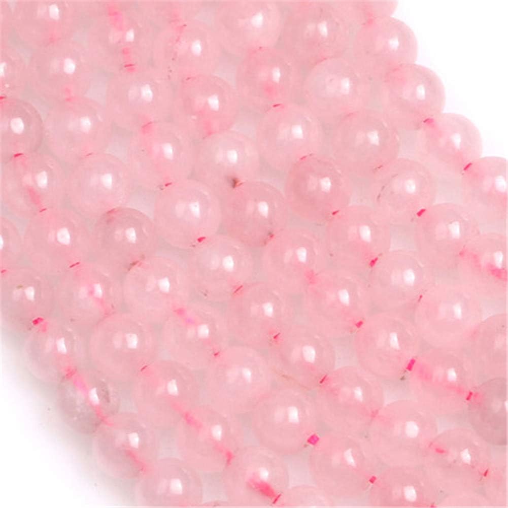 GEM-Inside Natural 4mm Rose Quartz Round Gemstone Semi Precious Loose Beads for Jewellery Making 15'' - Image 3
