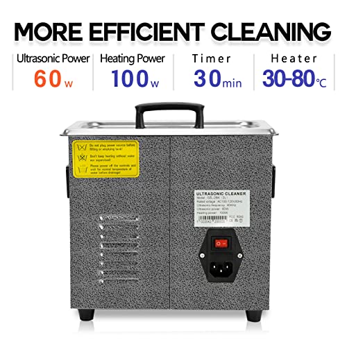 ONEZILI Ultrasonic Cleaner 2L, Ultrasonic Glasses Cleaner Machine with