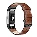 SWEES Leather Bands Compatible with Fitbit Charge 2, Genuine Leather Replacement Large (6.4