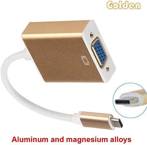 winilife USB 3.1 Type C to VGA Adapter (DP Alt Mode)，USB C to VGA Adapter Converter With Aluminium Case for 2017 MacBook Pro/Chromebook Pixel/Dell XPS 13/Samsung Galaxy S8