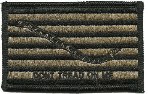 Shoulder Patch - Navy Jack Don't Tread On Me - Coyote Tan