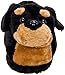 Rottweiler Slippers - Plush Dog Slippers w/ Platform by Silver Lilly (Black/Tan, X-Large)