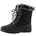 DailyShoes Women's Comfortable Round Toe Flat Ankle High Eskimo Winter Fur Snow Boots