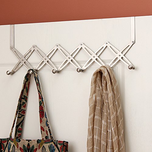 ECOLIFE Stainless Steel Expandable Coat Hook RackEasy Over Door
