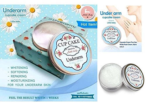 Set of 2 Little Baby Cupcake Underarm Cream Lightening Whitening Soften 50 G.