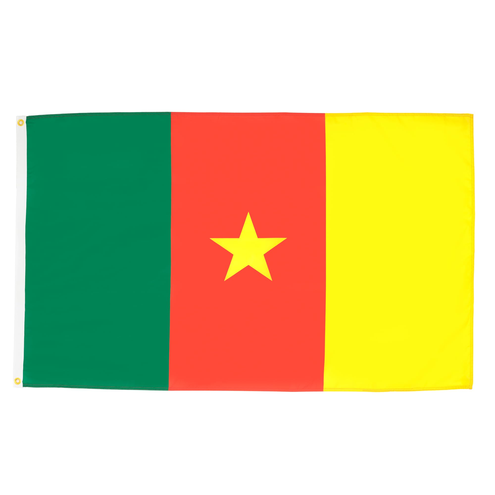 AZ FLAG - Cameroon Flag - 3x5 Ft - Light Polyester Cameroonian Banner with Two Brass Eyelets - Fade Resistant - Vivid Colors - 3' x 5' Feet - 150x90 Cm — image 1