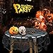 Korlon 2 Pieces Halloween Tablecloth, Halloween Spider Web Tablecloth Table Cover, 54”x 72” Rectangular & 42” Round Black Spider Web Lace Tablecloth for Halloween Kitchen Decor Party Decorations