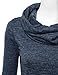 Doublju Womens Cowl Neck Heather Knit Sweater Top (Made In USA)