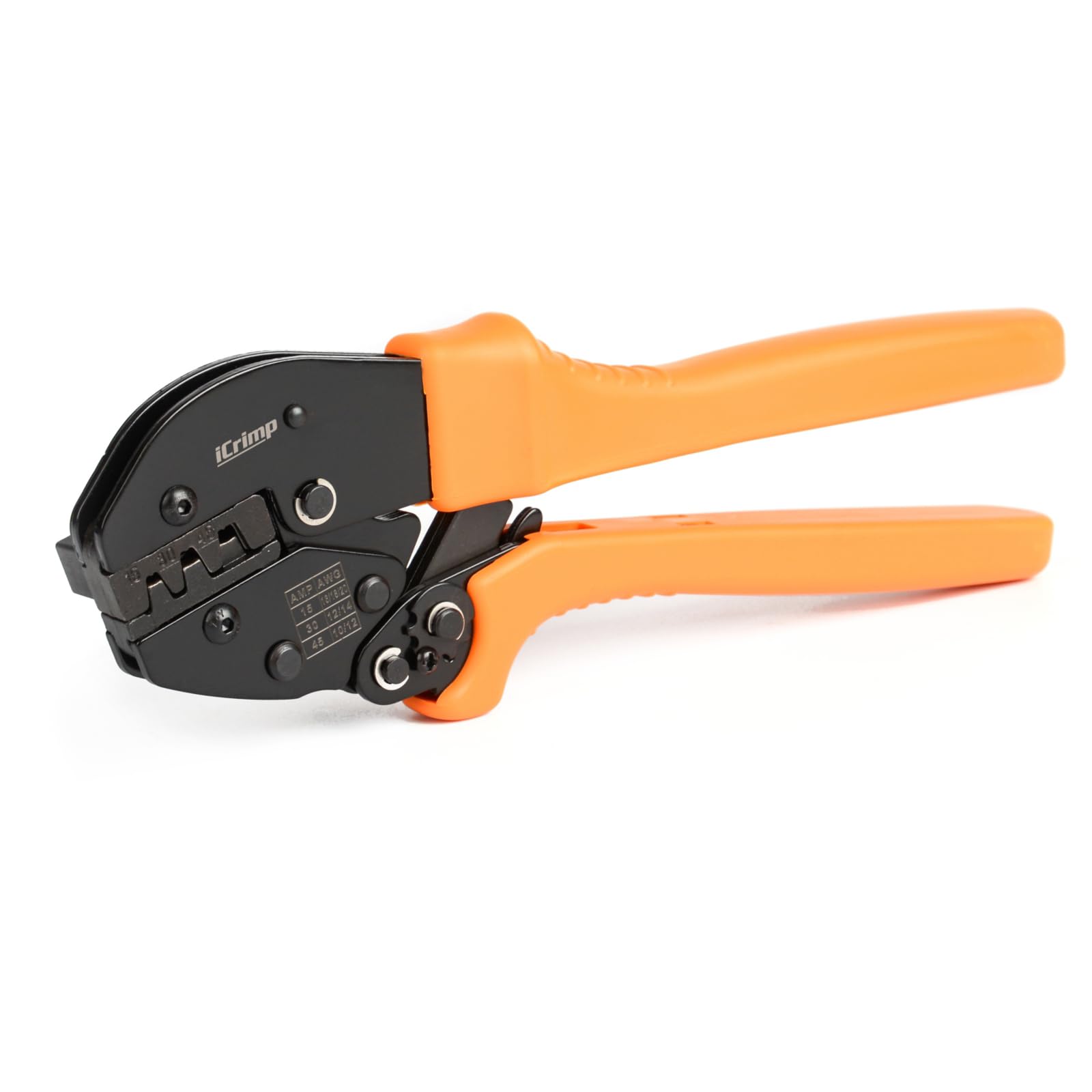 iCrimp AP-11 Ratchet Crimping Tool for 15/30/45 Amp Power Connectors, Secure and Consistent Crimps with Color-Coded Dies, Ideal for Automotive, Solar and Battery Applications