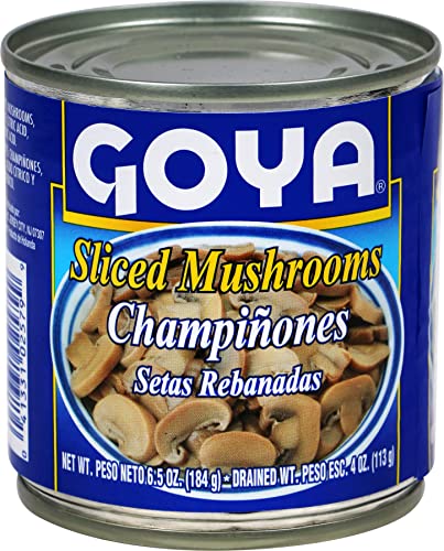 GOYA FOODS SLICED MUSHROOMS, 4 OUNCE (PACK OF 24)
