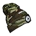 Rechargeable LED Light Winter Hat，Comfortable Light up Beanie, Rechargeable LED Light Winter Hat，Comfortable Light up Beanie, Camouflage GreenRechargeable LED Light Winter Hat，Comfortable Light up