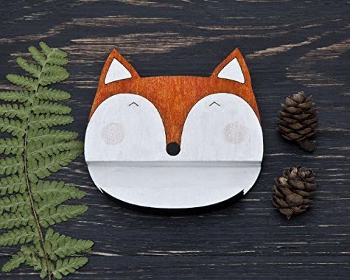 Fox iPad Holder, cute Phone Stand, Orange Office Accessory, Gadget Stand, Wooden Stand, Desk Organiser