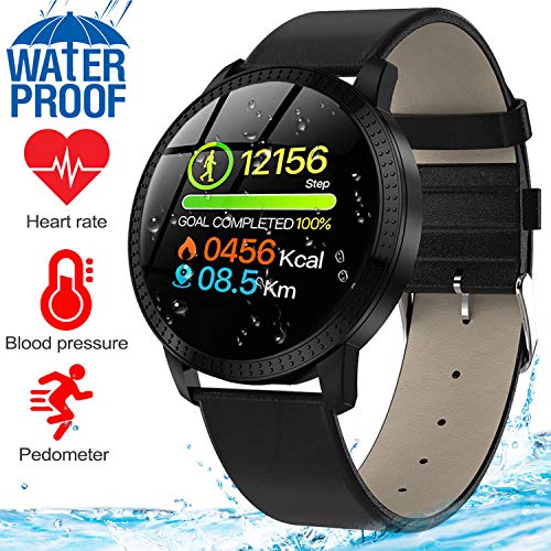 GBD Smart Watch Sport Activity Fitness Tracker with Heart Rate Blood Pressure Sleep Monitor Pedometer Waterproof Wrist Watch Wristband Birthday Gifts for Men Famle Women Him Her Mothers Day (Black)