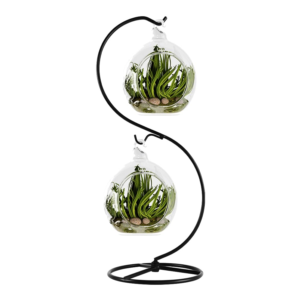 Photo 1 of *UNTESTED*
Fosinz 13 Inch Unique Ornament Display Stand, Black Metal Ornament Hanger Stand, S-type Two Hooks for Hanging Glass Globe(5inch), Christmas Ornament, Air Plant Terrarium, Witch Ball, Home Wedding Decoration (1, 13.8x5"Black)