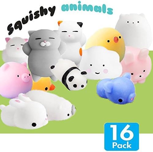 Squishy Toys Easter Egg Filler-Squishy Cat Stress Reliever-Mochi Squishy Stress Toys-Soft Squishy Stress Relief Animal Toys-Cute Squishy Toys Stress Reliever |Kawaii Cats Kawaii Squishies Kawaii Mochi