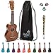 Hola! Music HM-21BR Soprano Ukulele Bundle with Canvas Tote Bag, Strap and Picks, Color Series, Natural