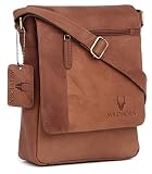 WildHorn Urban Edge Vintage Tan Genuine Leather Sling Messenger Bag (TAN)