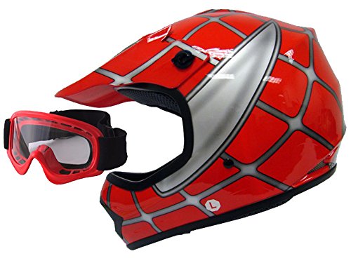 Tms Youth Child Kids Red Spider Net Dirt Bike Motocross