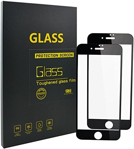 iPhone 7 Screen Protector [4.7 inch], HD Clear film Screen Protector, Anti-Scratch Premium Tempered Glass for Apple iPhone 7 [2 Pack] (Black)