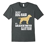 Mens This Isn't Dog Hair It's Golden Retriever Glitter T-Shirt XL Dark Heather