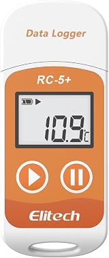 Elitech RC-5+ Temp Data Logger PDF USB Reusable Refrigerator Thermometer